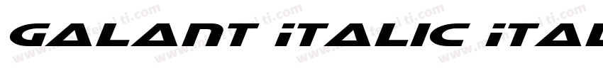 Galant Italic Italic字体转换